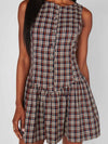 Meester Mini Dress in Saddle Plaid