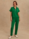 Ritchie Short Sleeve Sweat in Verdant Green