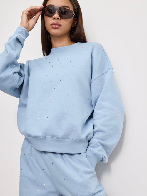 Crystal Crewneck Sweatshirt in Winter Sky