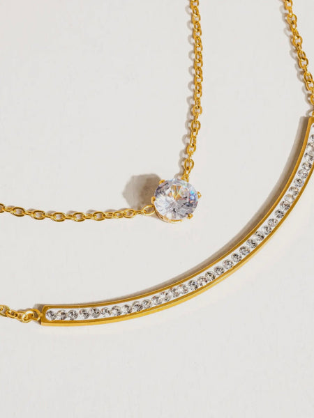 Lorenza Layered CZ Necklace