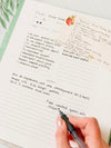 Gingham Recipe Binder in Beige