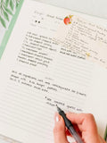 Gingham Recipe Binder in Beige