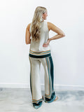 Border Stripe Tank in Natural Desert