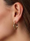 Open Heart Padlock Hoops