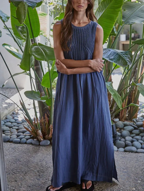 Sweater But Make It Spring Dress in Navy