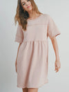 On The Fray Babydoll Dress in Mauve