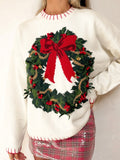 Beckett Sweater in Wreath Graphic Knit