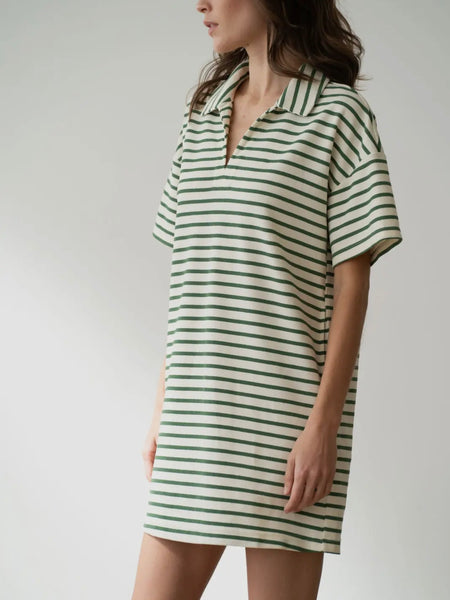Lotty Dress in Pink Stripe