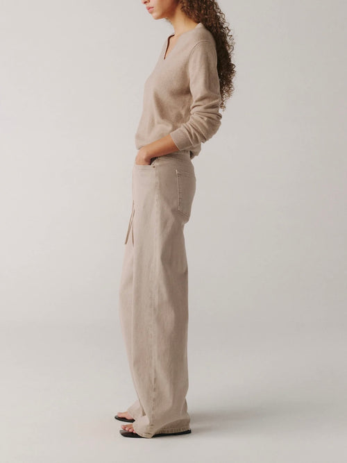 The Big Easy Pull On Wide Leg in Sand Dollar