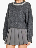You Are The Statement Sweater in Charcoal