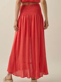 Gauze To Go Maxi Skirt in Tomato