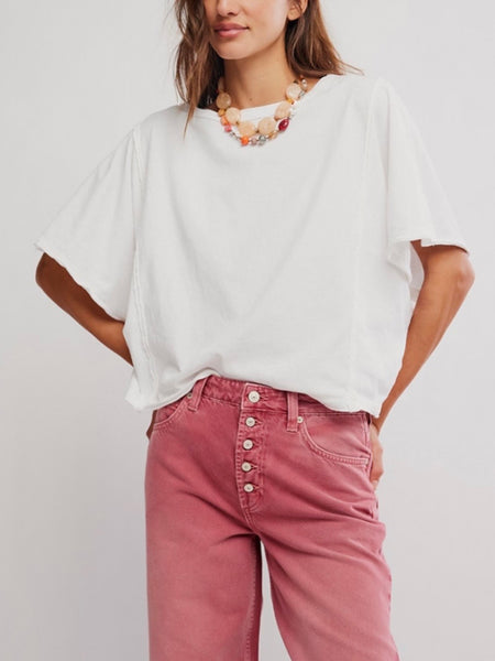 Ruffles At The Resort Button Up in Pink