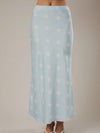 Dotted & Tee'd Skirt in Light Blue