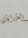 Draped Floral CZ Studs