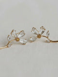 Draped Floral CZ Studs