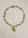Cercey Stone Charm Necklace in Green