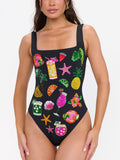 Italia One Piece in Vacay Cocktails Embellishment