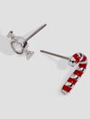 Candy Cane Mismatched Studs