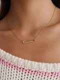 Lyselle CZ Safety Pin Necklace