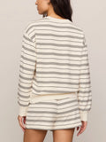 Stand Out Striped Sweatshirt in Cloud