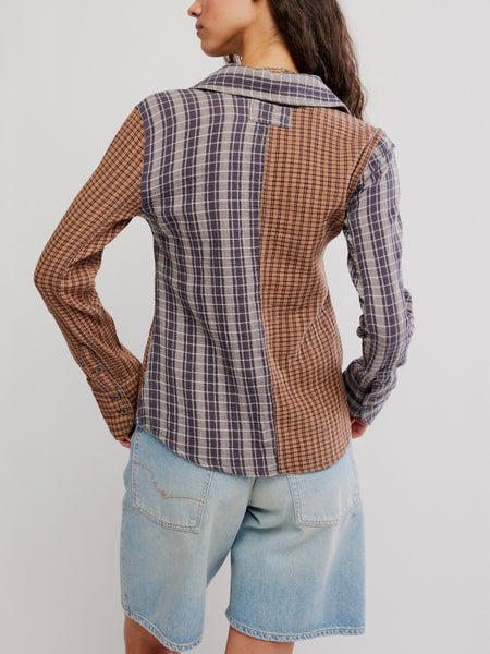 Benny Slim Plaid in Brown Combo