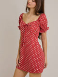 Pretty In Polka Dots Dress in Red