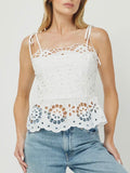 Last Resort Eyelet Tank in White
