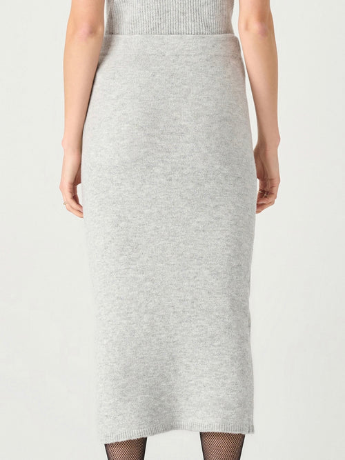 You're Kidding Midi Skirt in Light Grey