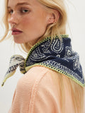 Carmen Knitted Triangle in Denim Jeans