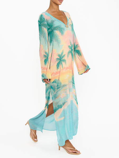 Staycation Coverup in Sunset Cove Chiffon
