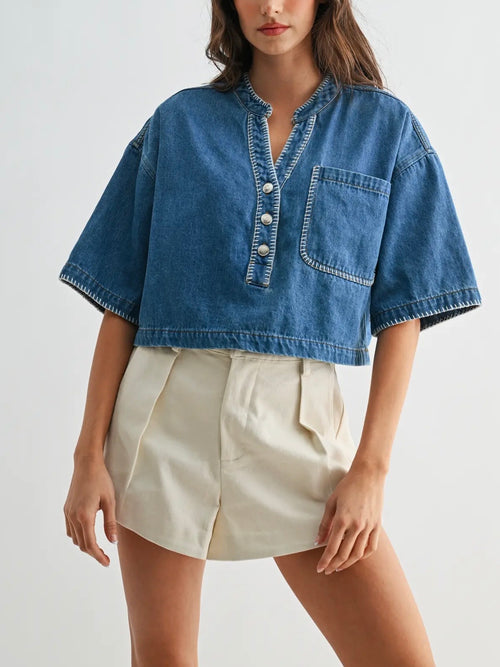 Good Jeans Top in Denim