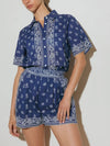 They Call It The Blues Bandana Shorts in Navy