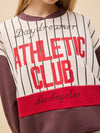 Daydreamer Athletic Club Colorblocked Sweatshirt in Brown Combo