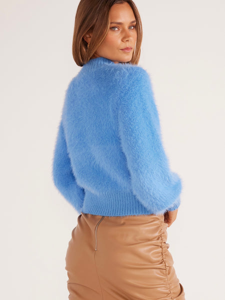 Aria Fluffy Knit in Baby Blue