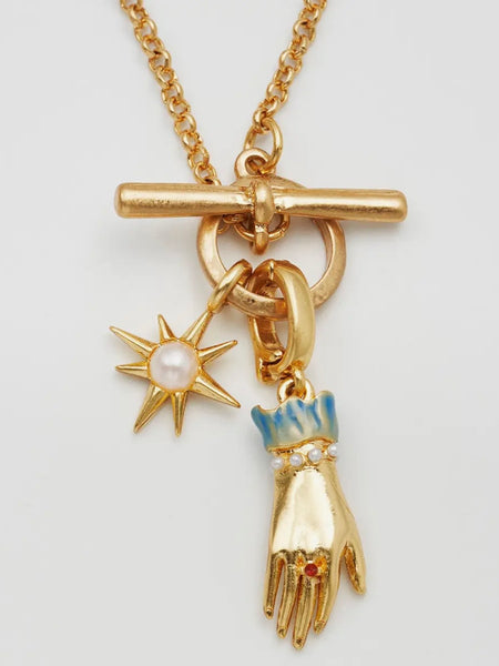 Palm Of Your Hand Pearl Toggle Necklace