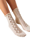 Rubies Crochet Socks in Ivory