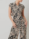 Cut It Out Printed Jumpsuit in Black