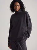 Rainer Roll Neck Jumper in Black Marl