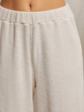 Holly Velour Wide Leg Pant in Sugar