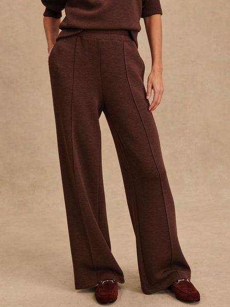 The Wide Leg Pant 28 in Coffee Bean Marl