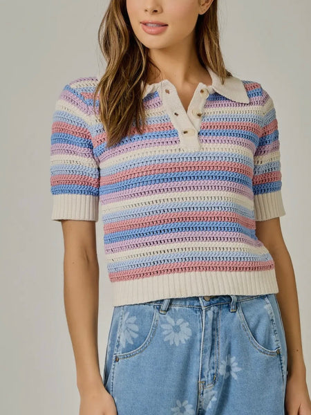 Cool In Crochet Knit in Misty Macaron