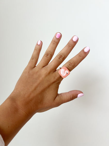 Porcelain Symbol Ring in Swan