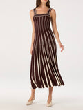 Marlen Dress in Brown Cream