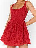 Ricci Skort Dress in Radiant Red Lace