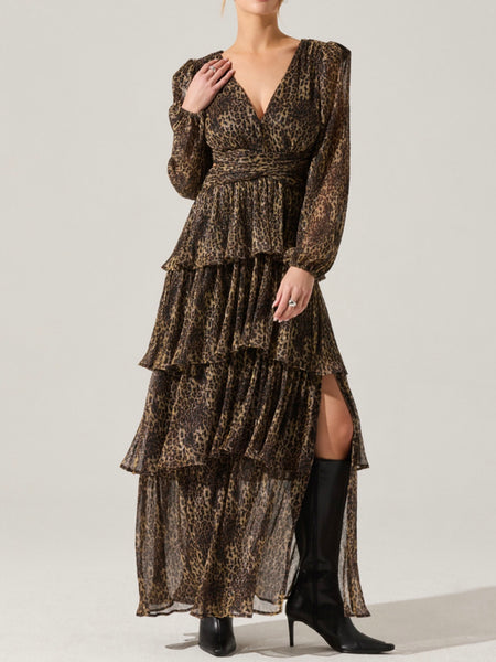 Anora Dress in Leopard Print