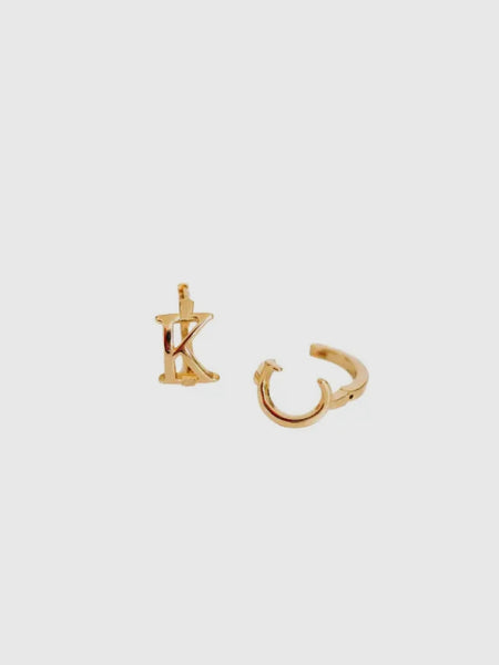 Flat KC Huggie Hoops