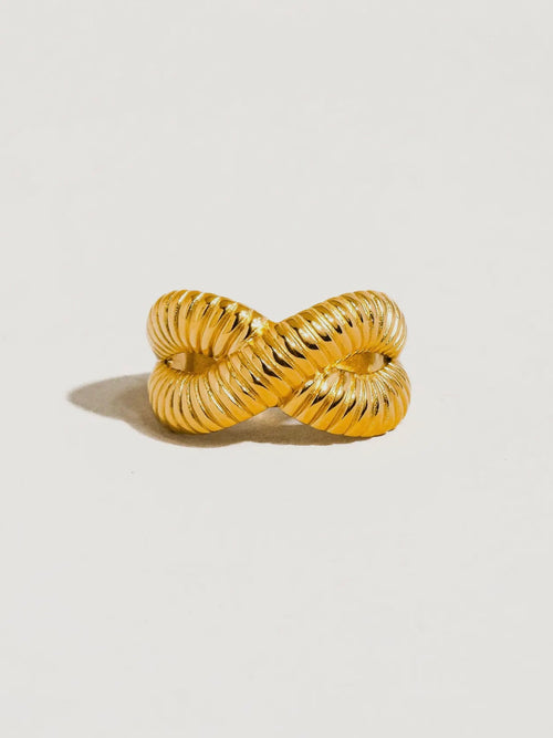 Nia Cross Spiral Ring