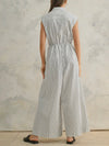 Stripe It To Me Jumpsuit in White