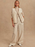Lori Reversible Gilet in Ash Taupe & Birch