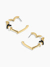 Campbell Heart Bead Hoops in Black